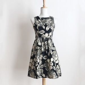 Anthropologie Tabitha Metallic Floral Dress